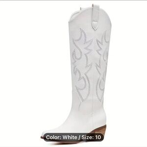 White cowgirl boots size 10